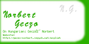 norbert geczo business card